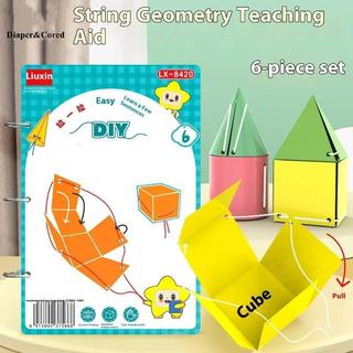 DIAPER & CORED 1 Bộ Huấn Luyện Tư Duy Không Gian Sách Học Toán DIY Hình Học 3D Sách Yên Tĩnh Cho Trẻ Em Montessori Theo Dõi Giáo Dục Sách Bài Tập YTH