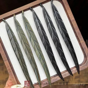 Kẹp tóc gỗ đàn hương cổ điển, phù hợp trang phục truyền thống, handmade