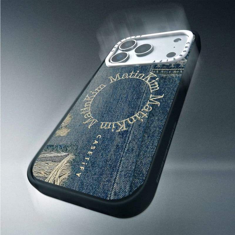CASECASE X Matin Kim DENIM CIRCLE CASE Trắng Vòng Máy Ảnh Phiên Bản Mờ Đen Cứng Hút Từ Tính Tác Động Dành Cho Apple IPhone 13 14 15 16 17 Pro Max Air Plus Có Hộp