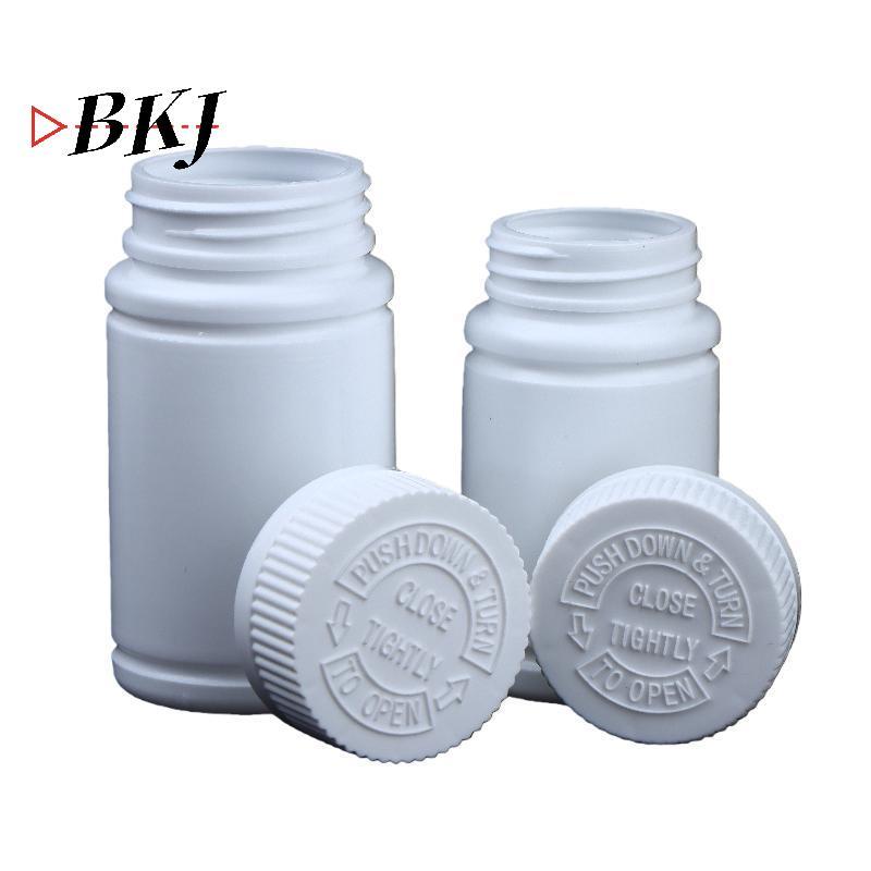 [KJ] 10 Lọ thuốc rỗng HDPE 20-225ml màu trắng, Hộp đựng di động có thể bịt kín [Mới]