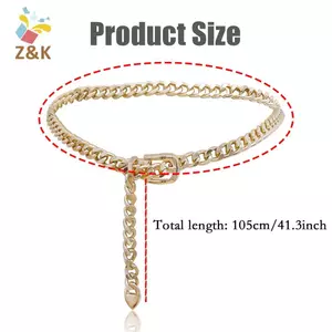 ZK - Thắt lưng xích kim loại có thể điều chỉnh dành cho nữ