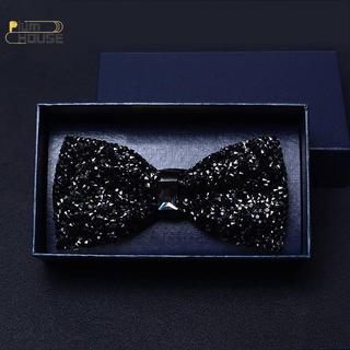 Thắt nơ nam PlumHOUSE với kim cương giả và kim sa lấp lánh - Phù hợp tiệc cưới và prom