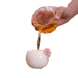Cốc tay gốm Master đính hoa, uống hồng trà, dùng làm quà tặng BU49