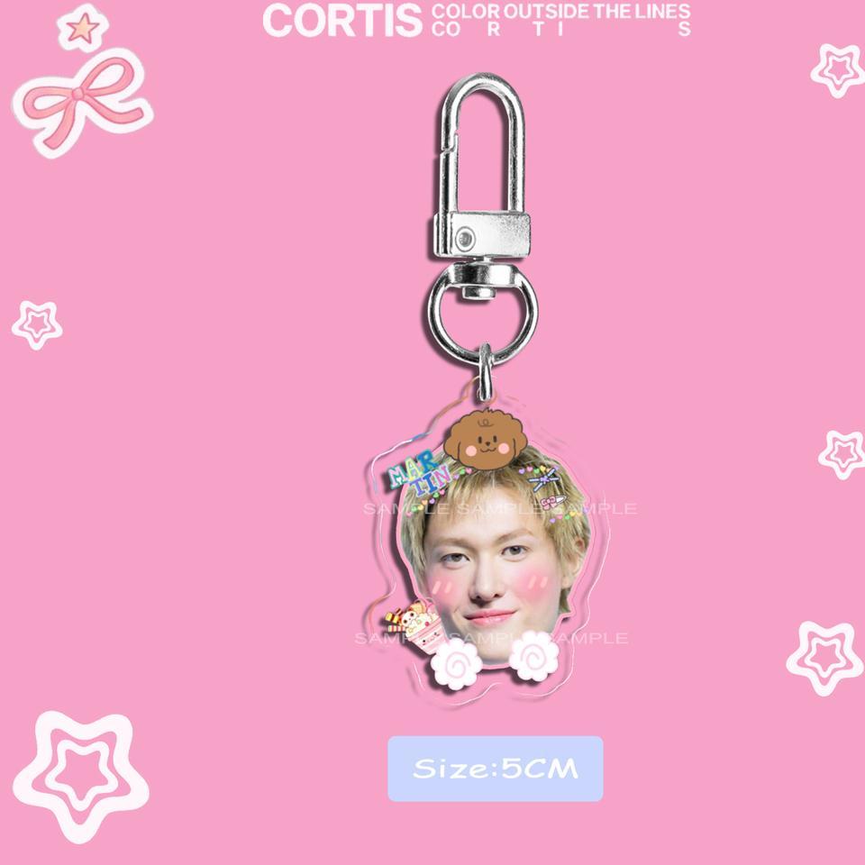 Kawaii Kpop CORTIS KEONHO Keychain Cute Acrylic SEONGHYEON JUHOON JAMES MARTIN Key Ring For Bag Fun Gift