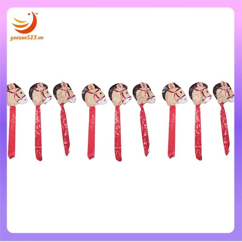 [gaozuo523.vn] 9 Đầu gậy ngựa bò cao bồi bơm hơi cho trẻ em, Bóng bay PVC giáo dục, Quà tặng sinh nhật ngoài trời tuyệt vời