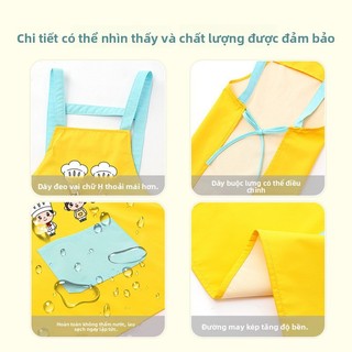 Tạp Dề Tranh Trẻ Em Bộ Ba Mảnh Chống Thấm Nước Chống Bẩn Bền Dễ Dàng Vệ Sinh