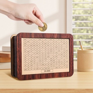 Hộp gỗ tiết kiệm tiền chất lượng cao, ống đựng tiền tiện ích, mẫu mã phong phú, đựng tiền giấy, tiền xu