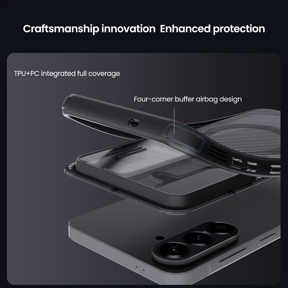 Nillkin Cho Galaxy A57 A37 A17 Camshield Pro PC Từ Tính TPU Bảo Vệ Ống Kính Máy Ảnh Trượt Trượt Ốp Lưng Cứng Nam Châm Vỏ Điện Thoại Vỏ