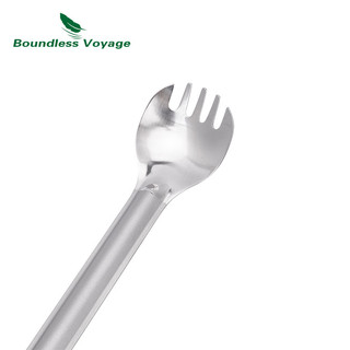 Boundless Voyage Titan Thìa Spork Tay Cầm Dài Nhẹ Dao Kéo Flatware Cho Cắm Trại Ngoài Trời Du Lịch Sử Dụng Tại Nhà