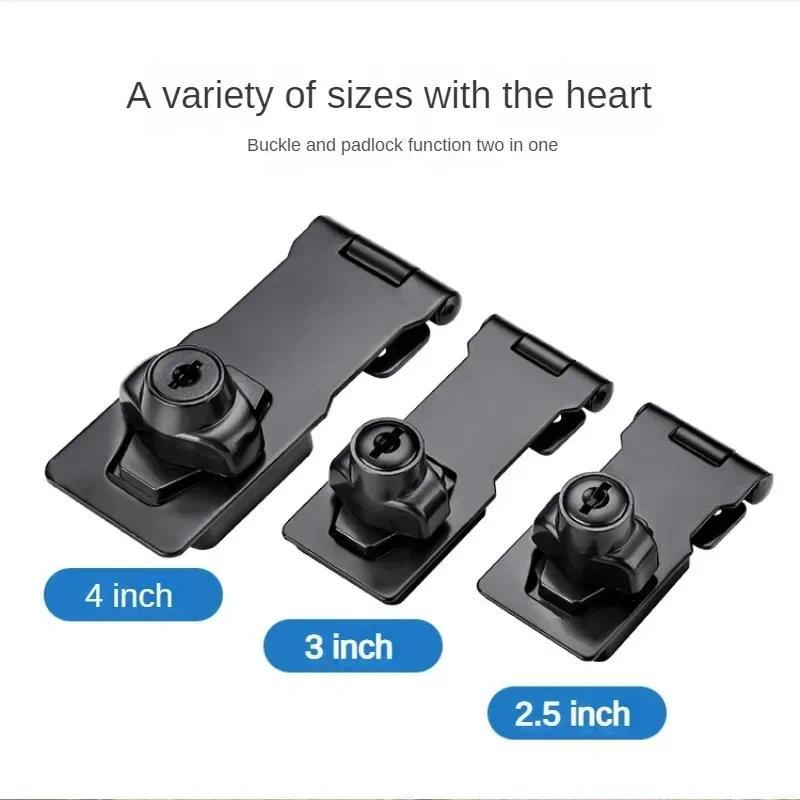 Hasp Heavy Duty Locking Hasp Staple Có Chìa Khóa Ổ Khóa Tủ Nhà Để Xe Tủ Văn Phòng Khóa An Ninh Phần Cứng