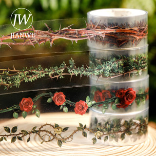 JIANWU Gai Series Vintage Cây Nho Hoa Vật Liệu Phong Cảnh Cắt Kéo Thêu Sò PET Băng Sáng Tạo DIY Tạp Chí Văn Phòng Phẩm