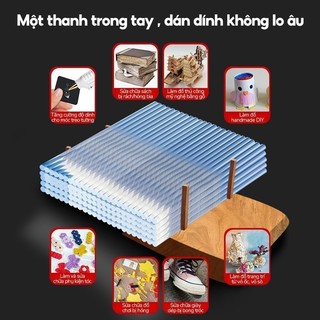 Keo nến nhỏ trong suốt siêu dính 0.7x25cm – Bó 50 cây hàng chất lượng, giải pháp kết dính hiệu quả