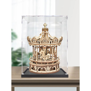 [Hộp trưng bày mô hình] Thích hợp cho Ruoke Ruolai Hộp nhạc tròn vui vẻ Hộp trưng bày Acrylic Hộp nhạc Hộp chống bụi Hộp lưu trữ hình