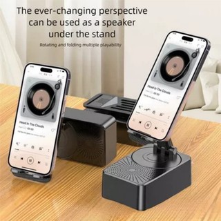 Loa Bluetooth kiêm giá đỡ điện thoại 2 trong 1, sạc xoay đa năng, hỗ trợ livestream, tiện lợi cho người lười (hàng tốt