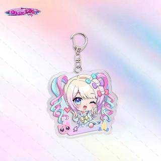 KAngel Amechan Anime Keychain Women Needy Girl Overdose Acrylic Key Chain Man Key Ring Bag Pen