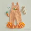 6M-5Y Bé Gái Phục Sinh Quần Áo Bunny Không Tay loe Quần Áo liền quần Ngày Lễ Đáng Yêu Romper