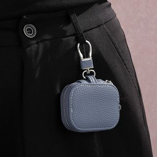 Ví chìa khóa NECKLACEMASK, Hộp đựng tai nghe bằng da PU di động, Eo treo thắt lưng nam treo bảo vệ phổ thông