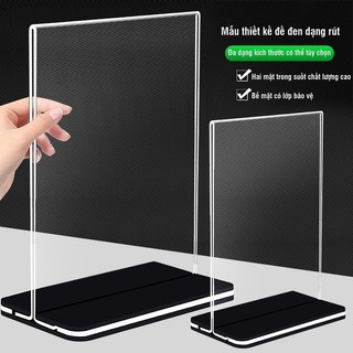Bảng giá mica A6 A5 – Kệ bảng tên buffet mini, bảng giá mica để bàn cho quán cà phê, quầy bar