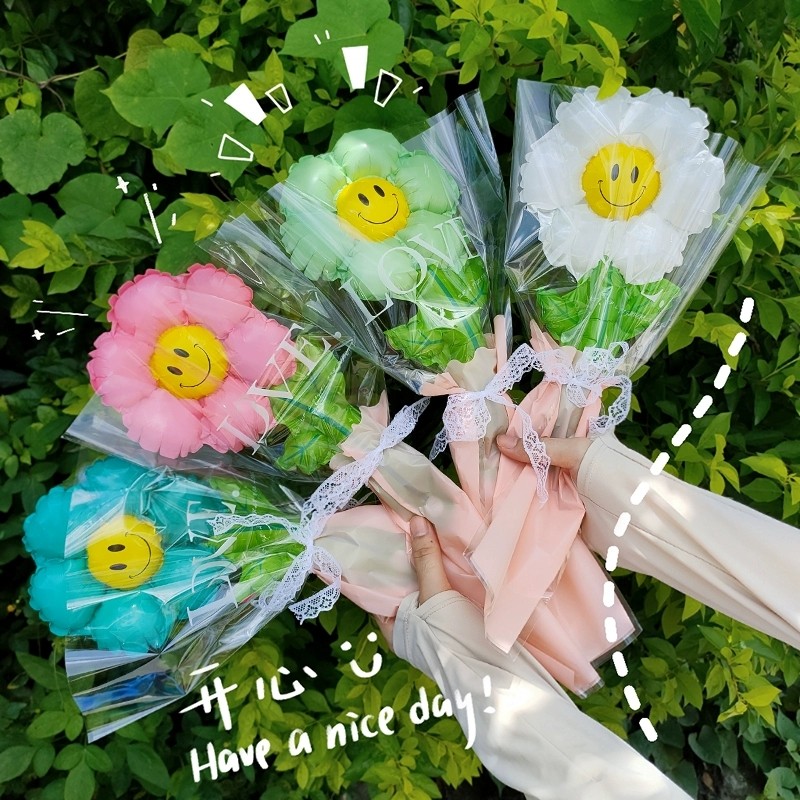Bó hoa bong bóng cầm tay Daisy dễ thương 10 / 20 CÁI Quay lại trường Chụp ảnh Đạo cụ