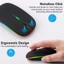 Chuột không dây Bluetooth tech store có đèn LED nền sạc lại được cho laptop/ điện thoại/ máy tính bảng Android