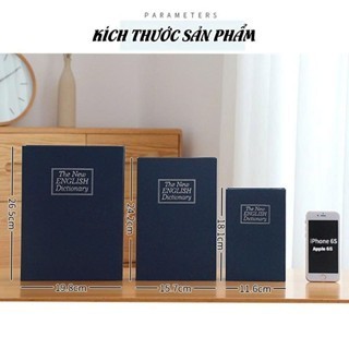 Hộp sắt an toàn hình sách, kích thước 24 x 15,5 x 5,5 cm – hộp tiết kiệm tiền an toàn và tiện lợi với mật khẩu