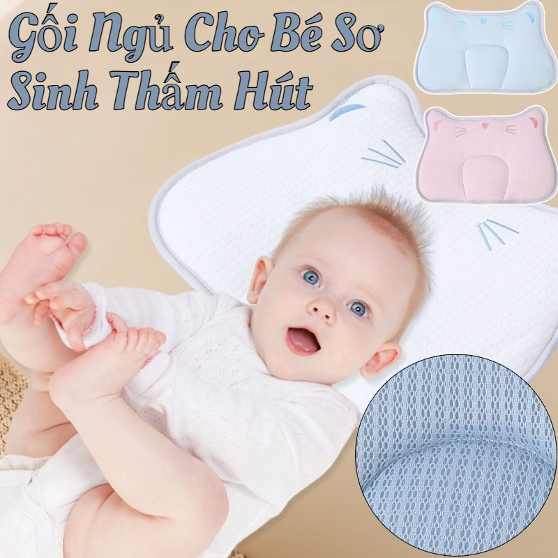 Gối Ngủ Cho Bé Sơ Sinh Thấm Hút,Thiết Kế Thoáng Khí,Dễ Giặt Và Nhanh Khô,Đảm Bảo Giấc Ngủ Cho Bé