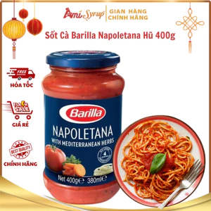 Sốt Cà Barilla Napoletana Hũ 400g Sốt Cà Chua Chuẩn Vị Ý Vị Cà Chua Truyền Thống Chuẩn Ý, Thơm Ngon