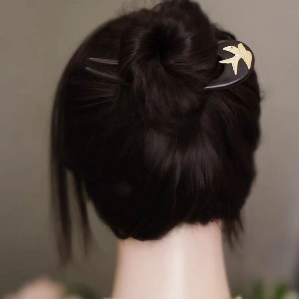 Kẹp Tóc Hình Chữ U Gỗ Phong Cách Truyền Thống Trung Quốc - Phụ Kiện Tóc Vintage