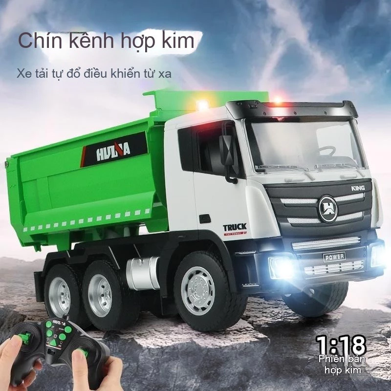 Xe Ben Điều Khiển Từ Xa 9 Kênh – Xe Tự Đổ RC Mô Phỏng Công Trình, Xe Tải Đổ Cho Bé Trai — ảnh 1