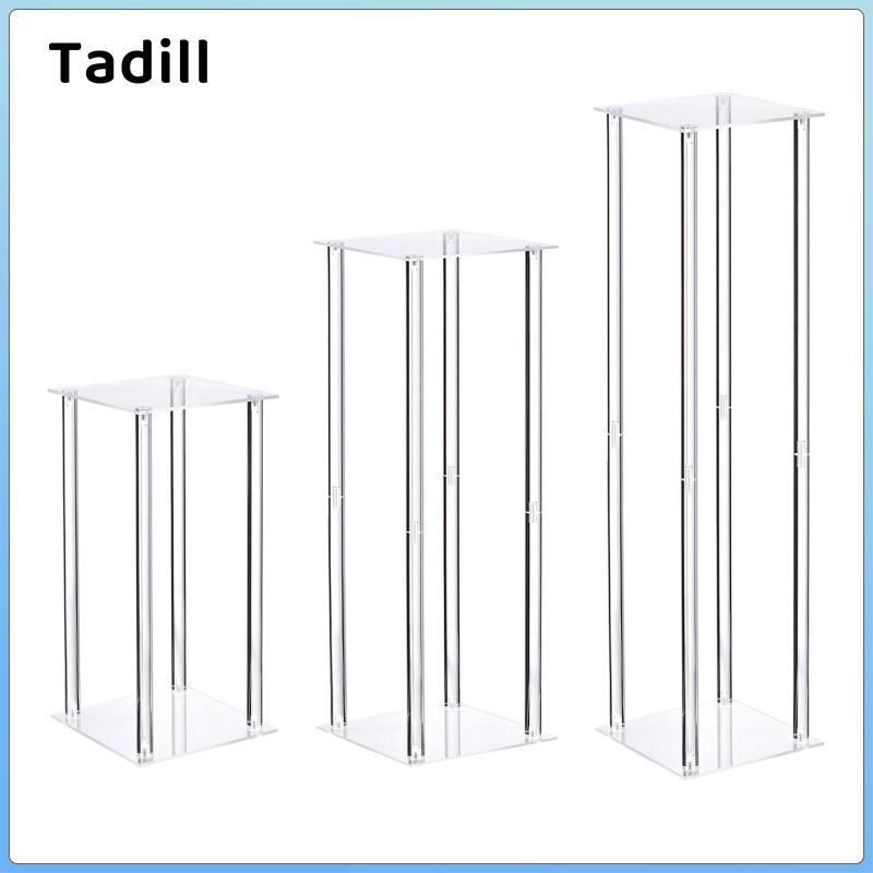 Trong Suốt Hoa Đứng Trang Trí Hiển Thị Giá Đỡ Vuông Thanh Lịch Bình Cao Trụ Cột Đứng Bệ Để Đính Hôn Trang Trí Nhà