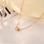 Trang sức thời trang nữ: Thắt lưng nhỏ và vòng cổ mặt dây chuyền bằng thép titan màu vàng không phai