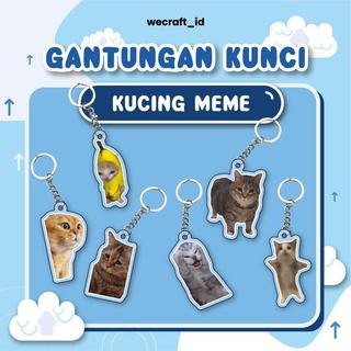 Quà tặng móc khóa Meme mèo dễ thương quà lưu niệm memes mèo nhỏ dễ thương-Chuối, 1 mặt