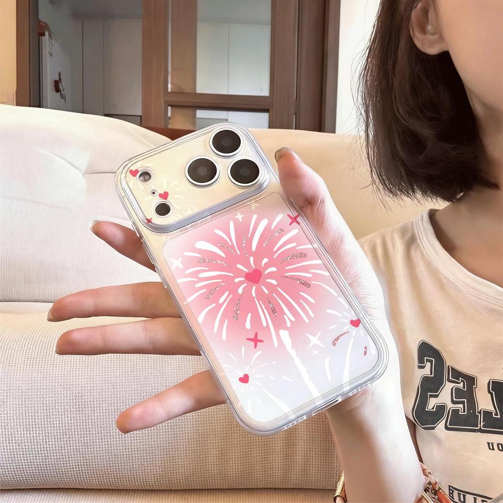 Bột tim pháo hoa cho 16 trường hợp iPhone 17Air Space Case 14 13 11Pro