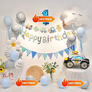 Set trang trí sinh nhật cho bé trai, bé gái mẫu mới hot, phong cách Hàn Quốc, tặng kèm BƠM+ BĂNG DÍNH DF17