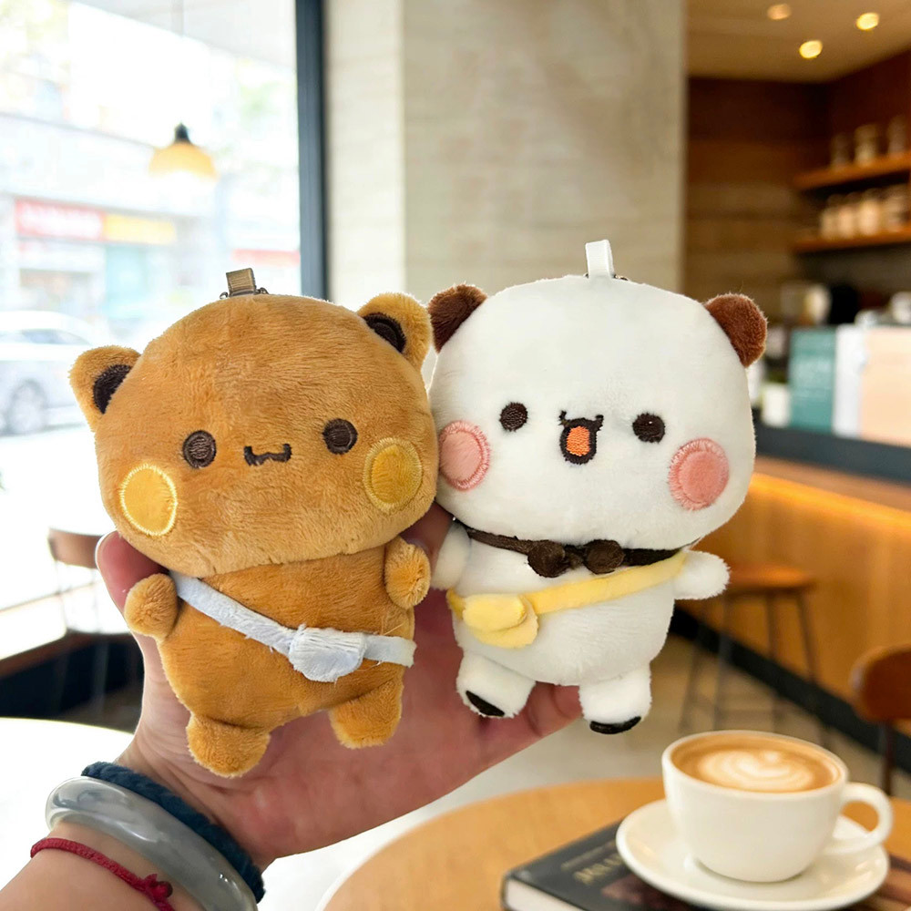 12cm Yier Bubu và Dudu Sang Trọng Móc Khóa Búp Bê Nhồi Bông Mềm Bé Gái Túi Thời Trang Treo Trang Trí Trang Trí