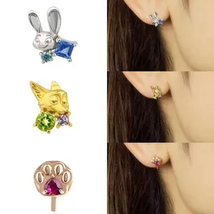 Động Vật Điên Judy Nick Bông Tai Hoạt Hình Dễ Thương Hàng Hóa Bé Gái Quà Tặng