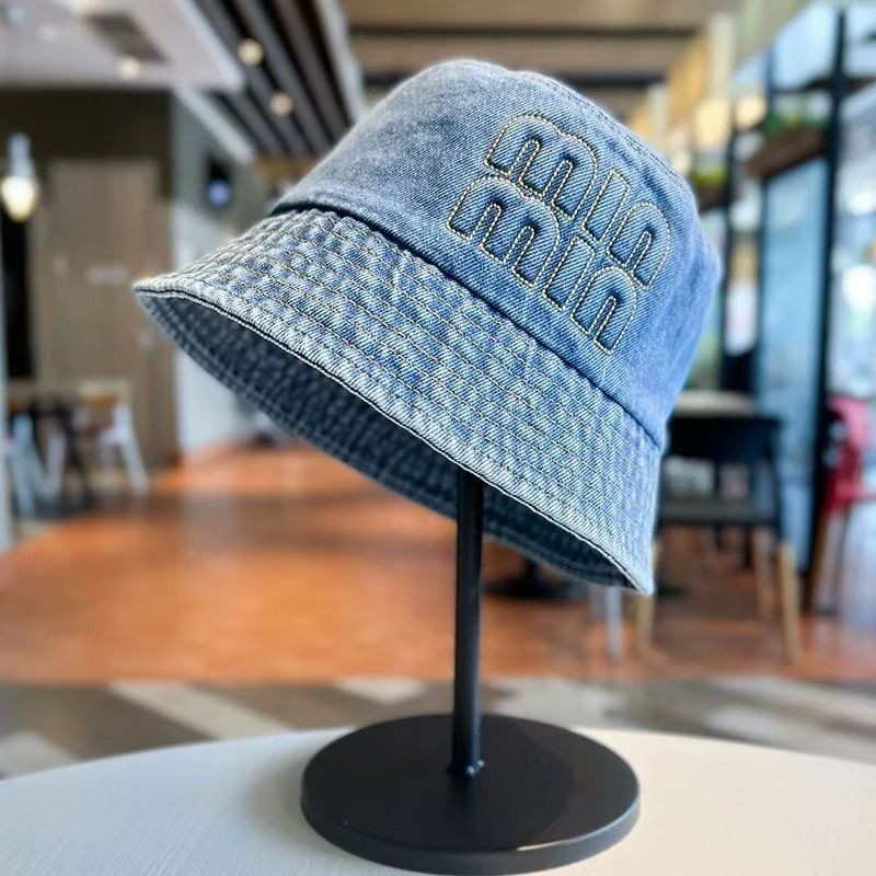 Mũ xô bucket jean chữ R trẻ trung năng động dành cho nữ phong cách dễ thương