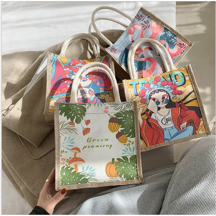 Túi cói túi tote mini đi biển nữ đẹp đi chơi thời trang dễ thương cute phong cách vintage