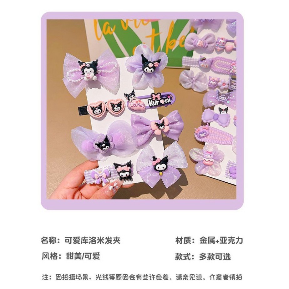Set 8 Kẹp Tóc Kurumi Hót Hít Hè 2024🍀FREESHIP🍀Kẹp Tóc Cho Bé 8 Cái Phong Cách Hàn Quốc Dễ Thương