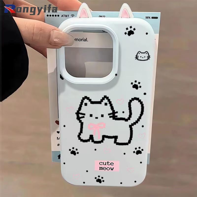 Ốp Điện Thoại Tai Mèo Dễ Thương Cho iQOO Neo 11 10 9 9S 8 Pro Plus 10R Vỏ Màu Kẹo Hoạt Hình Cat Paw Đơn Giản Mờ Chống Sốc Ốp Lưng Mềm