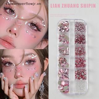 FJR Pha Lê Mặt Hình Xăm Lễ Hội Ngọc Tự Dính Cơ Thể Đá Quý Stiers Bling Kim Cương Giả Trang Điểm Mặt Mắt Stier Cho Bữa Tiệc HOT