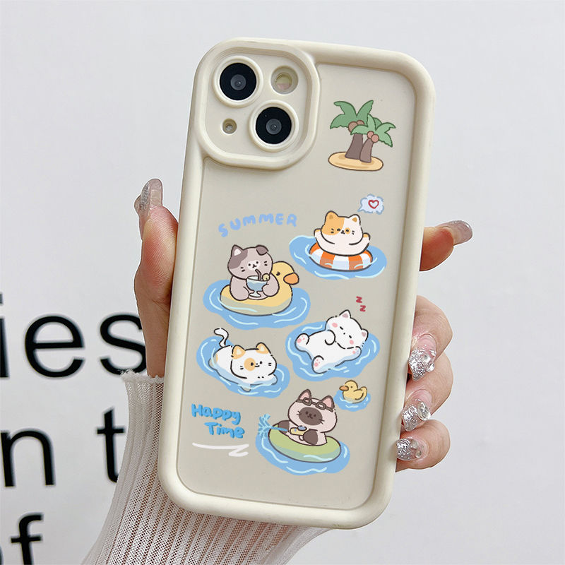 Ốp Lưng Cho Samsung Galaxy S26 S25 S24 S23 S22 S21 S20 Plus Ultra FE A04S A03S A02 M02 A12 M12 M32 A20 A30 A50S A30S Thiết Kế Mắt Thiên Thần Chống Rơi Motif Mùa Hè JGS140