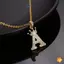 Mặt dây chuyền chữ cái Cubic Zirconia thời trang Nelace Vàng Hip Hop Punk Bảng chữ cái Trang sức mới