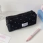 Hộp đựng bút chì FUHUIOT Y2k Dots, Túi đựng bút chì để bàn Túi đựng bút phong cách Hàn Quốc, Hộp đựng mỹ phẩm trang điểm Dung tích lớn Túi vải đa chức năng đơn giản dành cho sinh viên