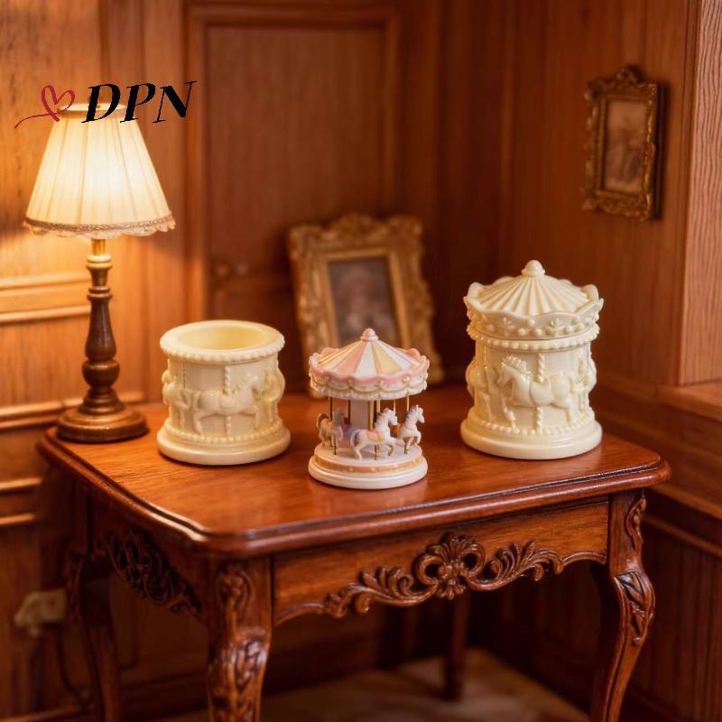 [DPN-t] 1 Chiếc Nhà Búp Bê Thu Nhỏ Carousel Mini Hộp Bảo Quản Mô Hình Nhà Búp Bê Phụ Kiện Cà Phê Hộp Bảo Quản Đồ Chơi Trang Trí Nhà Cửa Mới