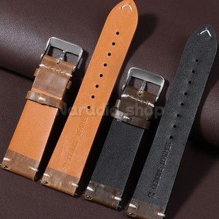 18-24mm Sáp Dầu Da Thật Chính Hãng Dây Đeo Đồng Hồ Cho Doanh Nghiệp Phát Hành Nhanh Retro Da Dây Đeo Đồng Hồ Nam Nữ Để Thay Thế