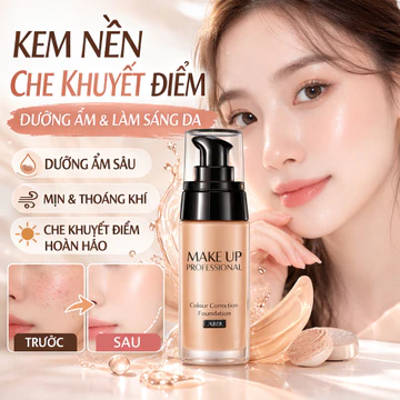 ⚡COD⚡Kem nền/che khuyết điểm/dưỡng ẩm Kem nền tự nhiên/Kem nền lâu trôi/Kem nền tự nhiên dưỡng ẩm và cấp nước