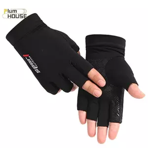 Găng Tay Nửa Ngón Ice Silk PluMHOUSE - Thoáng Khí, Chống Trơn Cho Xe Đạp & Màn Hình Cảm Ứng