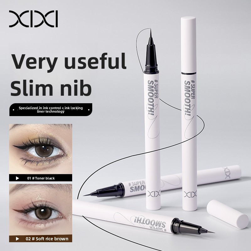 Xixi Bút Kẻ Mắt Siêu Mảnh 0.03mm Chống Nước Lâu Trôi Nét Vẽ Tự Nhiên Không Lem Mỹ Phẩm Nội Địa D944