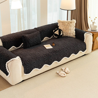 1 / 2 / 3 / 4 Ghế Kem Phong Cách Hình Đặc Biệt Màu Trơn Thoải Mái Cotton Nhung Chống Trơn Trượt Chống Trầy Xước Sofa Đệm Thu Đông Dày Ba Chiều Jacquard Ấm Áp Đệm Sofa Mùa Hè Vỏ Sofa Trang Trí Phòng Khách Cao @